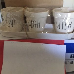 Rae Dunn love laugh wish planter